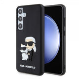 Karl Lagerfeld Samsung Galaxy S24 Plus -kuori 3D Rubber Karl & Choupette Musta