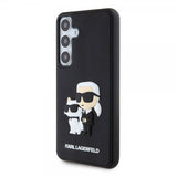 Karl Lagerfeld Samsung Galaxy S24 Plus -kuori 3D Rubber Karl & Choupette Musta