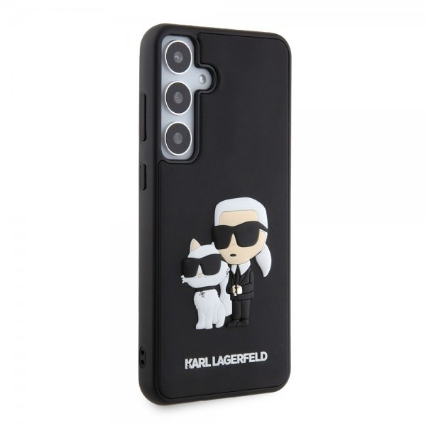 Karl Lagerfeld Samsung Galaxy S24 Plus -kuori 3D Rubber Karl & Choupette Musta
