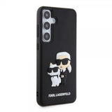 Karl Lagerfeld Samsung Galaxy S24 Plus -kuori 3D Rubber Karl & Choupette Musta