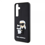 Karl Lagerfeld Samsung Galaxy S24 Plus -kuori 3D Rubber Karl & Choupette Musta