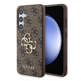Guess Samsung Galaxy S24 Plus Suojakuori 4G Metal Logo Ruskea