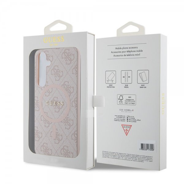 Guess Samsung Galaxy S24 Plus Kuoret 4G Pattern MagSafe Pink