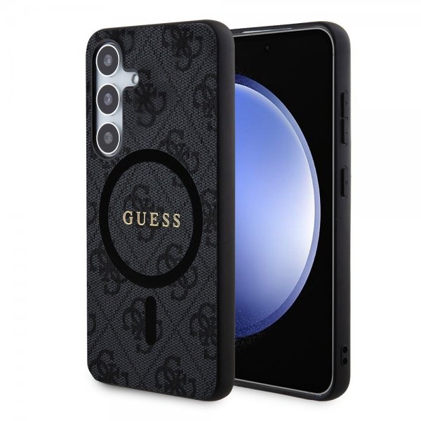 Guess Samsung Galaxy S24 Plus Kuori 4G Pattern MagSafe Musta