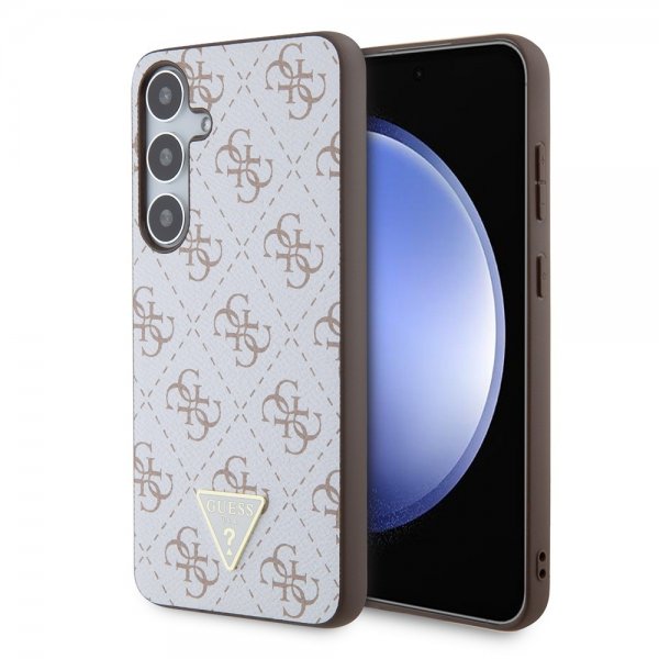 Guess Samsung Galaxy S24 Plus Kuoret 4G Print Grained Valkoinen