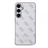 Guess Samsung Galaxy S24 Plus Kuoret 4G Print Grained Valkoinen