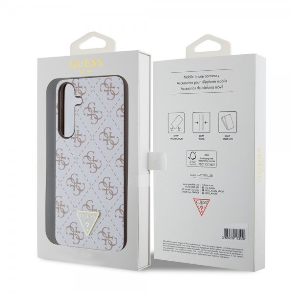 Guess Samsung Galaxy S24 Plus Kuoret 4G Print Grained Valkoinen