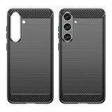 Samsung Galaxy S24 Plus -kuori, harjattu hiilikuitu, musta