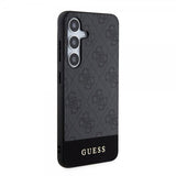 Guess Samsung Galaxy S24 Plus Kuori Bottom Stripe Metal Logo Musta
