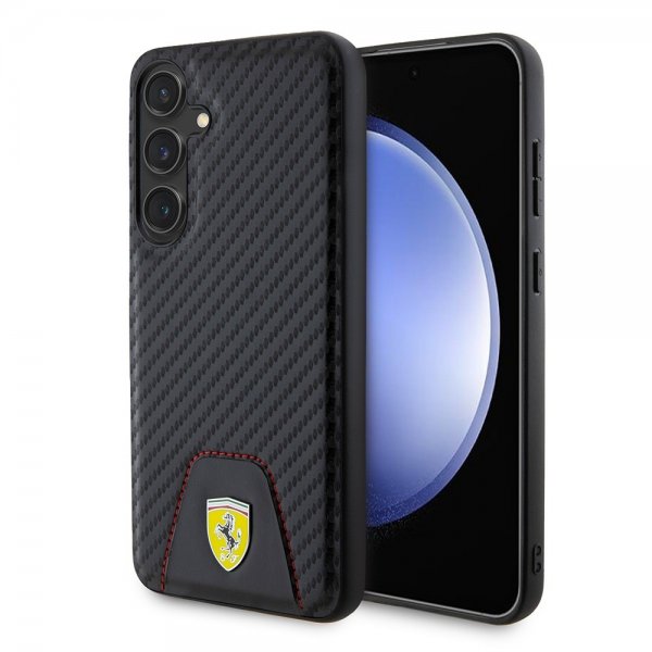 Ferrari Samsung Galaxy S24 Plus Suojakuori Carbon & Stripe Musta