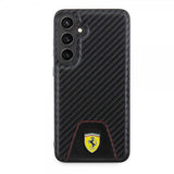 Ferrari Samsung Galaxy S24 Plus Suojakuori Carbon & Stripe Musta