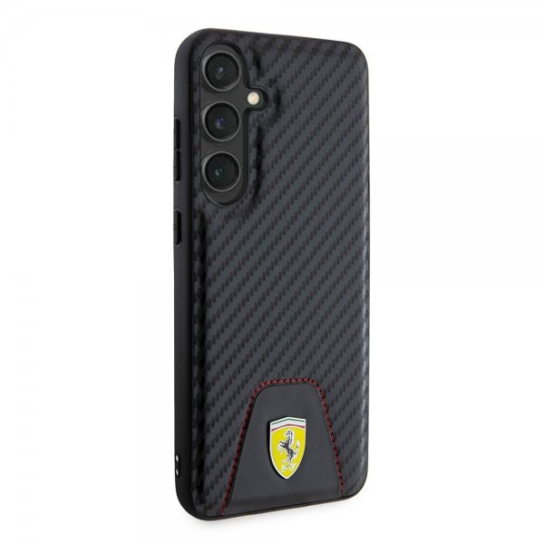 Ferrari Samsung Galaxy S24 Plus Suojakuori Carbon & Stripe Musta