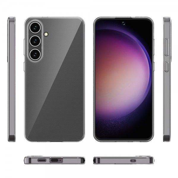 Nordic Covers Samsung Galaxy S24 Plus Kuori Feather Series Läpinäkyvä