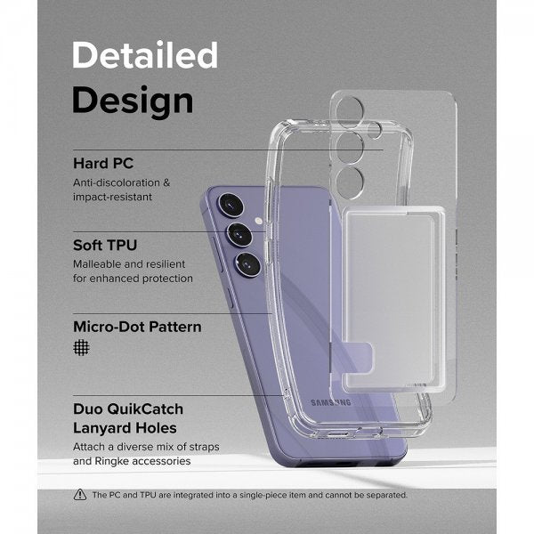 Ringke Samsung Galaxy S24 Plus -suojakuori Fusion Card Clear