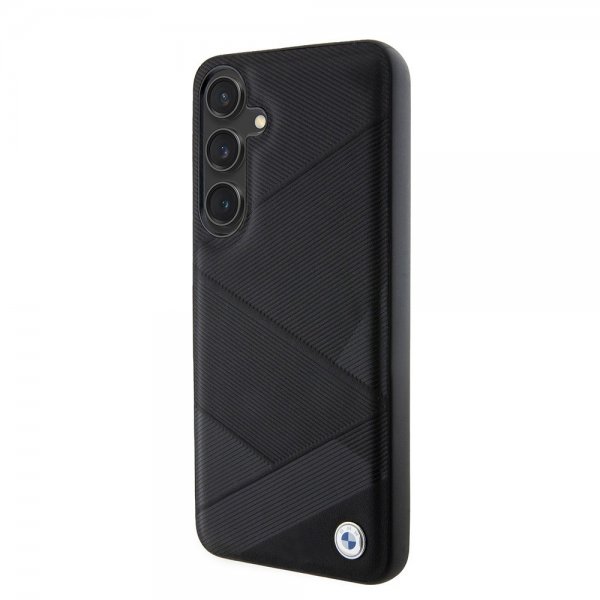 BMW Samsung Galaxy S24 Plus Kuori Aidosta Nahasta Kuvioitu Musta