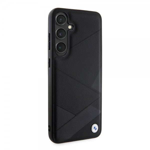 BMW Samsung Galaxy S24 Plus Kuori Aidosta Nahasta Kuvioitu Musta