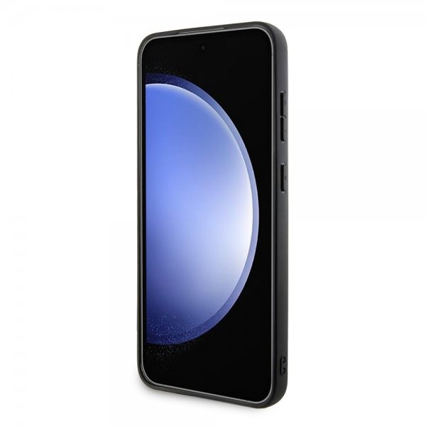 BMW Samsung Galaxy S24 Plus Kuori Aidosta Nahasta Kuvioitu Musta
