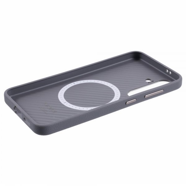 X-Level Samsung Galaxy S24 Plus Kuori Nahkakuviointi MagSafe Harmaa