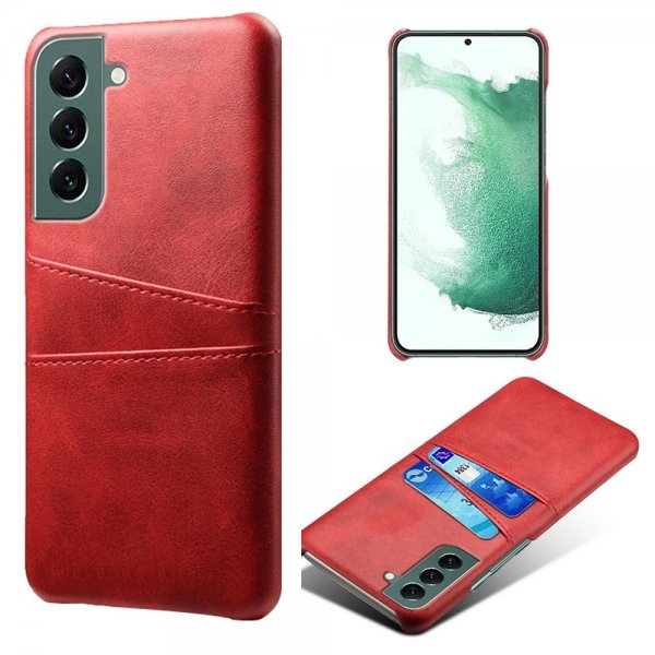 Samsung Galaxy S24 Plus Suojakuori kahdella korttipaikalla, punainen