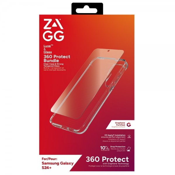 ZAGG Samsung Galaxy S24 Plus Kuori ja Näytönsuoja Luxe & Glass 360 Protect Bundle