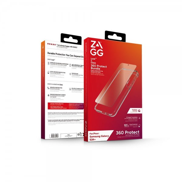 ZAGG Samsung Galaxy S24 Plus Kuori ja Näytönsuoja Luxe & Glass 360 Protect Bundle