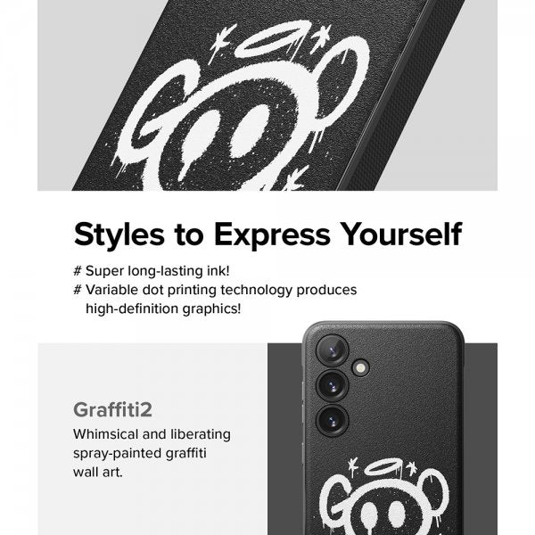 Ringke Samsung Galaxy S24 Plus -suojakuori, Onyx Design Graffiti2