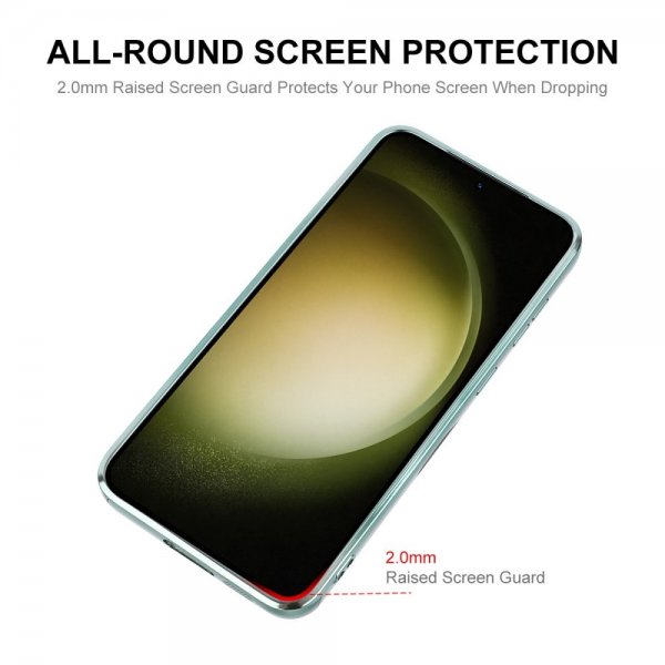 Enkay Samsung Galaxy S24 Plus -kuori, kullattu reuna, kimalteleva MagSafe, vihreä