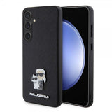 Karl Lagerfeld Samsung Galaxy S24 Plus Suojakuori Saffiano Karl & Choupette Musta