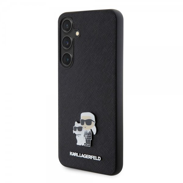 Karl Lagerfeld Samsung Galaxy S24 Plus Suojakuori Saffiano Karl & Choupette Musta