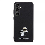 Karl Lagerfeld Samsung Galaxy S24 Plus Suojakuori Saffiano Karl & Choupette Musta