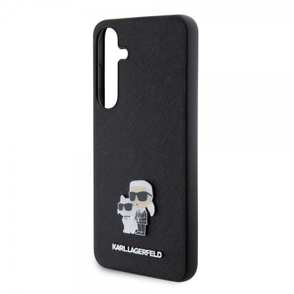 Karl Lagerfeld Samsung Galaxy S24 Plus Suojakuori Saffiano Karl & Choupette Musta