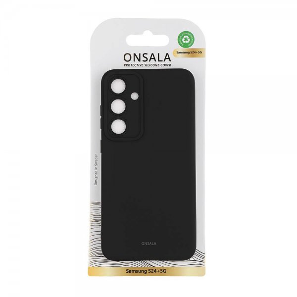 Onsala Samsung Galaxy S24 Plus Silikonikuori Musta