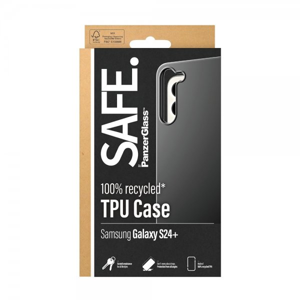 SAFE by PanzerGlass Samsung Galaxy S24 Plus Kuori Soft TPU Case Musta
