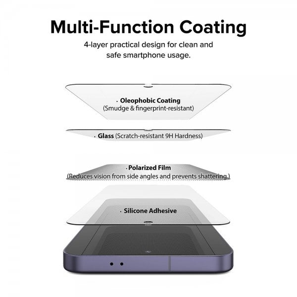 Ringke Samsung Galaxy S24 Plus -näytönsuoja Easy Slide Privacy 2-pack
