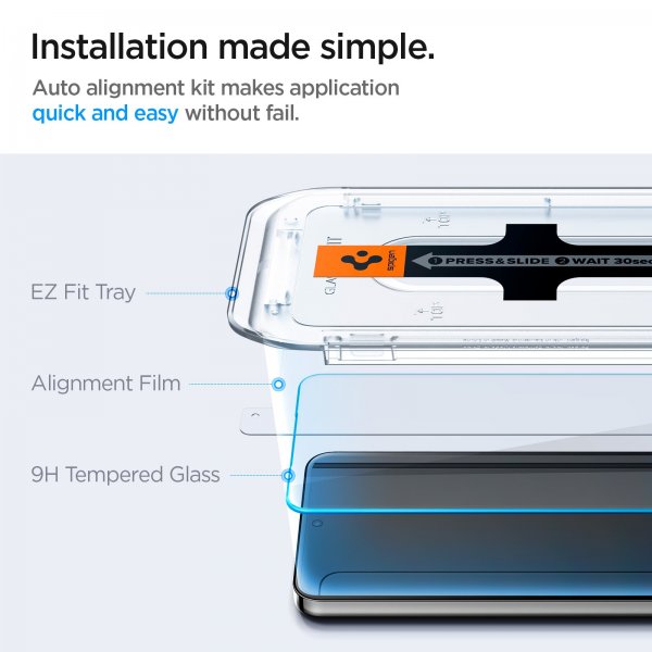 Spigen Samsung Galaxy S24 Plus/Galaxy S25 Plus -näytönsuoja GLAS.tR EZ Fit 2 kpl