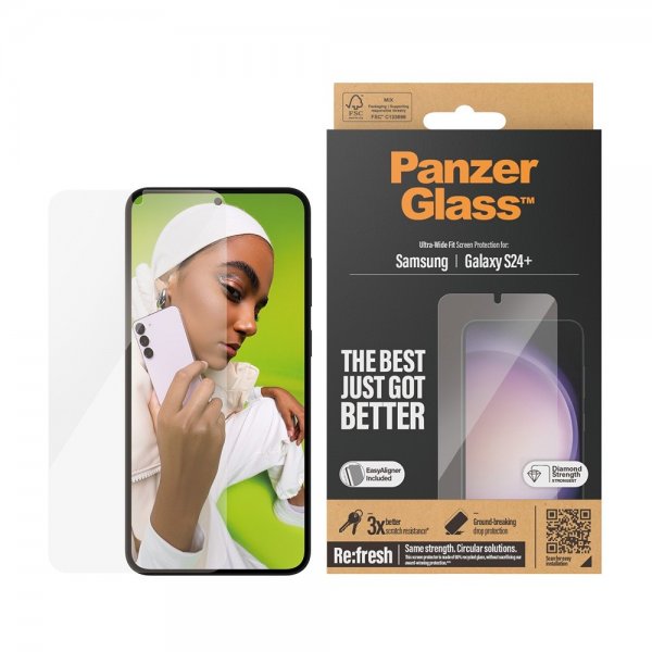 PanzerGlass Samsung Galaxy S24 Plus Näytönsuoja Ultra-Wide Fit EasyAligner