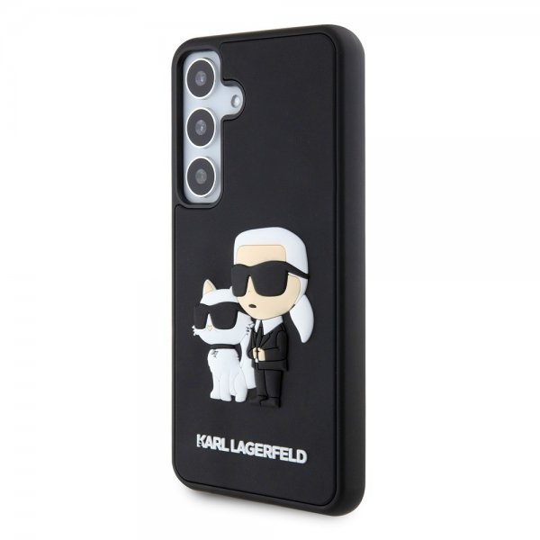 Karl Lagerfeld Samsung Galaxy S24 Suojakuori 3D Rubber Karl & Choupette Musta