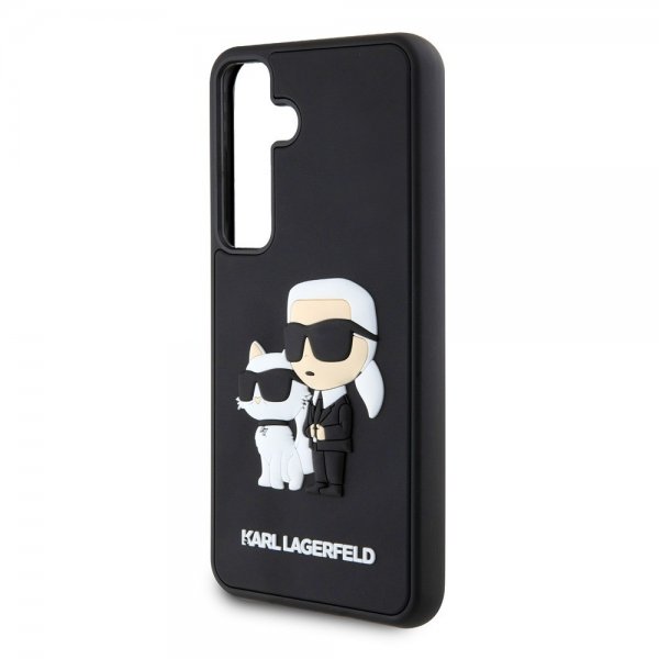 Karl Lagerfeld Samsung Galaxy S24 Suojakuori 3D Rubber Karl & Choupette Musta