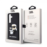 Karl Lagerfeld Samsung Galaxy S24 Suojakuori 3D Rubber Karl & Choupette Musta