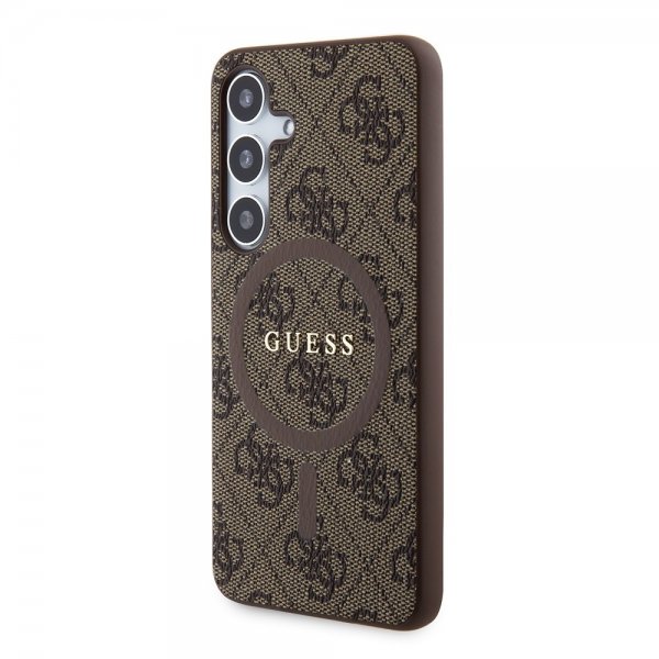 Guess Samsung Galaxy S24 Kuoret 4G Pattern MagSafe Ruskea