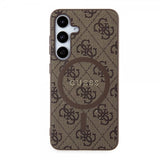 Guess Samsung Galaxy S24 Kuoret 4G Pattern MagSafe Ruskea