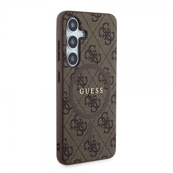 Guess Samsung Galaxy S24 Kuoret 4G Pattern MagSafe Ruskea