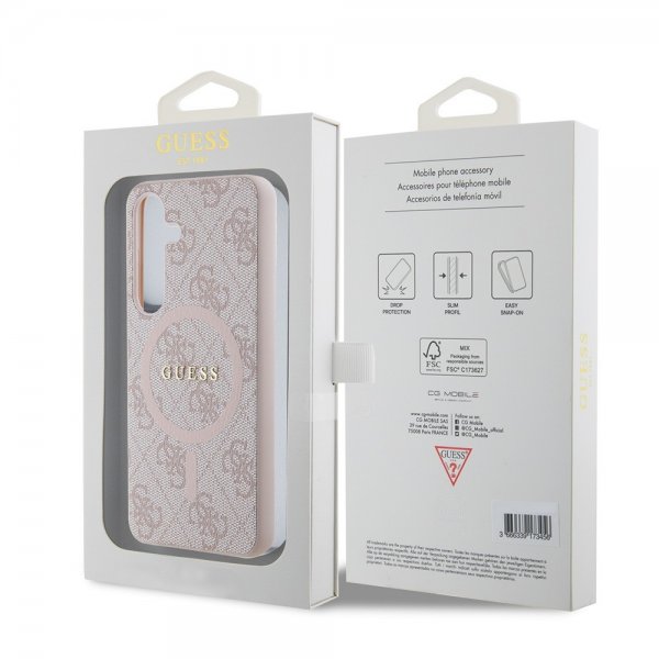 Guess Samsung Galaxy S24 Kuoret 4G Pattern MagSafe Pink