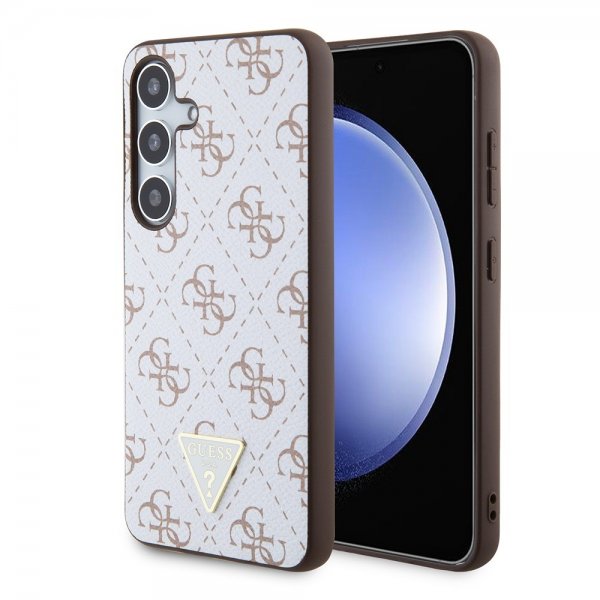Guess Samsung Galaxy S24 Kuori 4G Print Grained Valkoinen