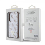 Guess Samsung Galaxy S24 Kuori 4G Print Grained Valkoinen