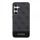 Guess Samsung Galaxy S24 Kuori Bottom Stripe Metal Logo Musta