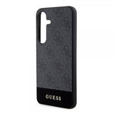 Guess Samsung Galaxy S24 Kuori Bottom Stripe Metal Logo Musta