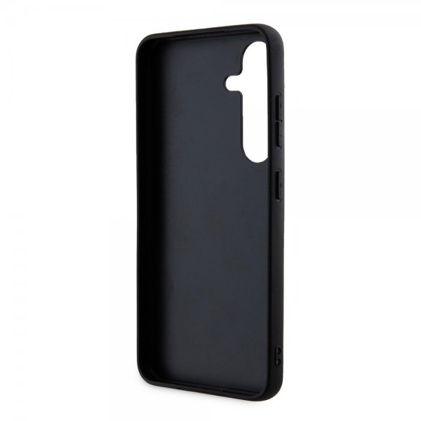 Guess Samsung Galaxy S24 Kuori Bottom Stripe Metal Logo Musta