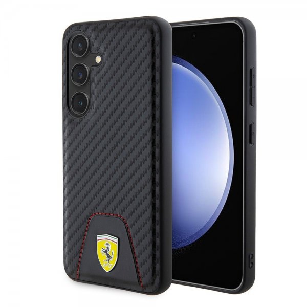 Ferrari Samsung Galaxy S24 Kuori Carbon & Stripe Musta