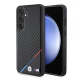 BMW Samsung Galaxy S24 Kuori Carbon Tricolor Stripe MagSafe Musta
